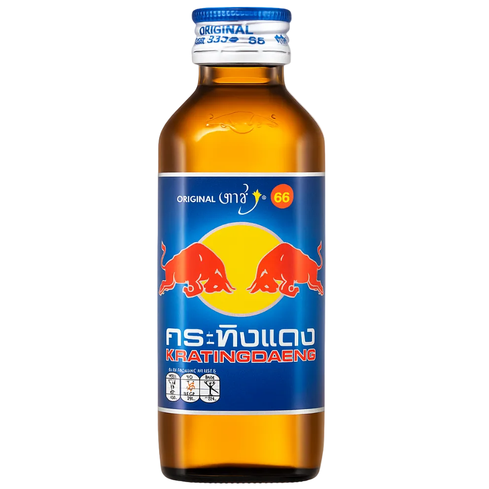 Red Bull Glass Bottle Krating Daeng Thailand BBD 12/25