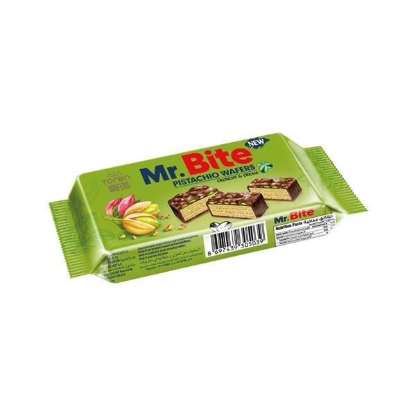 Mr Bite Pistachio Wafer 32 g - produit importé vendu à l'unité