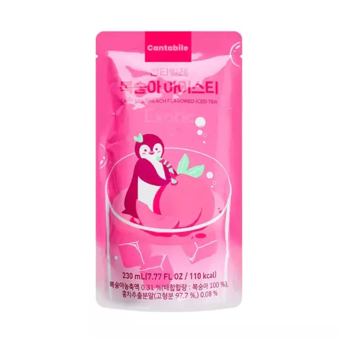 Cantabile Peach Iced Tea thé glacé coréen à la pêche 230 ml