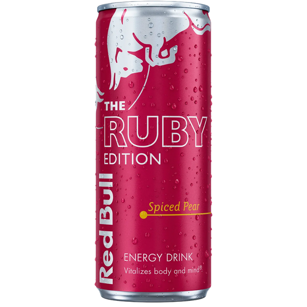 Red Bull Ruby Edition Spiced Pear – produit importé chez Gr’eat Gourmandises