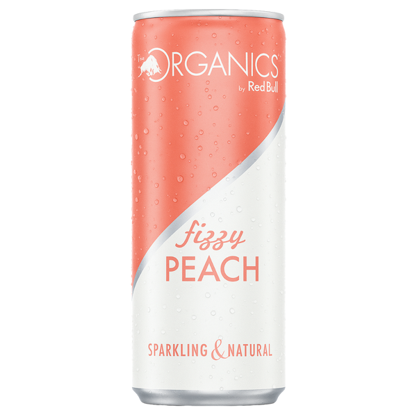 Red Bull Organics Fizzy Peach – produit importé chez Gr’eat Gourmandises